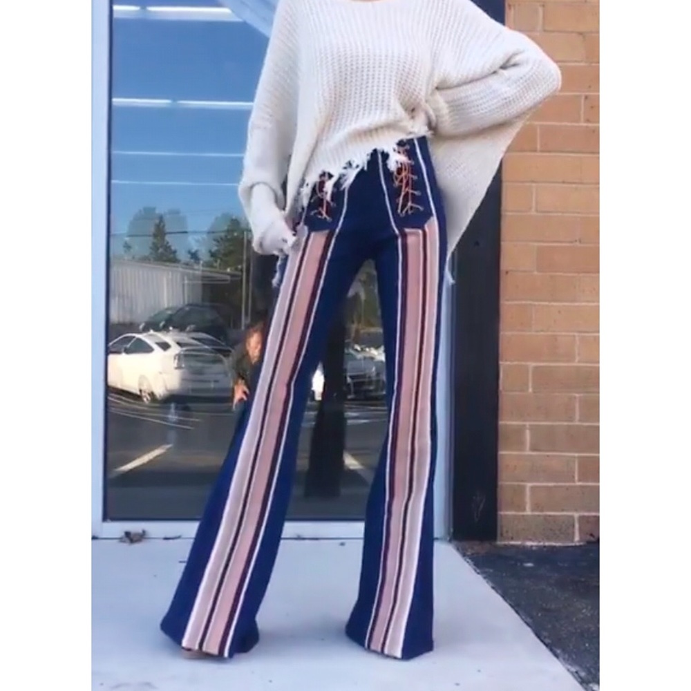 Judith March | Denim Bell Bottoms.
